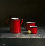 Still life with rood cups B, 50x50cm, 2005. 