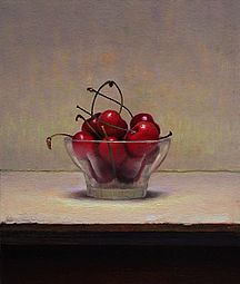 Still life with cherries, 23x27cm, 2011. SOLD