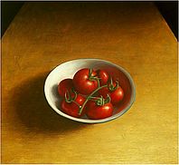 Still life with tomatoes, 75x68cm, 2005.