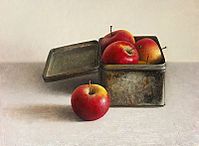 Still life with red apples, 43x35cm, 2007. SOLD