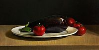 Still life with aubergine, 58x30cm, 2009.