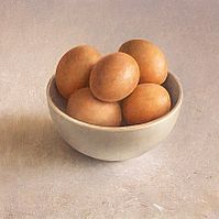 Still life with eggs, 27x27cm, 2007. SOLD