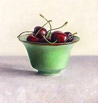 Still life cherries, 26x26cm, 2007. SOLD