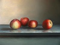 Still life with apples. 53x47cm, 2004.
