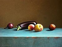 Still life with aubergine , 64x49cm, 2004.