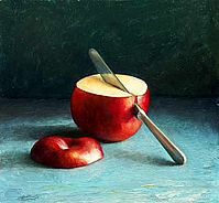 Still life with apples, 32x31cm, 2005