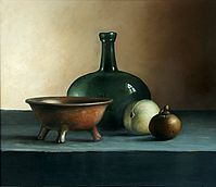 Still life with pottery, 70x40cm.