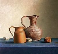 Still life with finds from the intratuinoicum, 50x47cm, 2005.