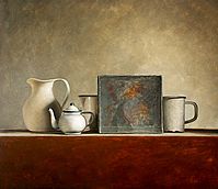 Still life with white jug, 76x65cm, 2005.