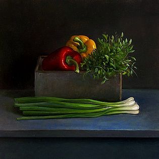Still life with paprika, 40x40cm, 2008. SOLD
