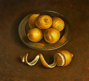 Still life with lemons, 60x60cm, 2007.SOLD