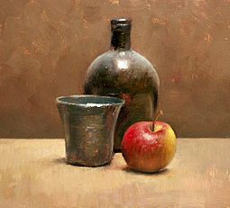 Stilleven met tinnen beker, 27x30cm, 2010.SOLD