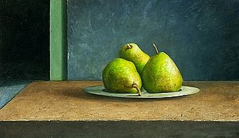 Still life with pears, 34x59cm, 2006. SOLD