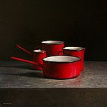 Still life with rood cups A, 20x20cm, 2005. 