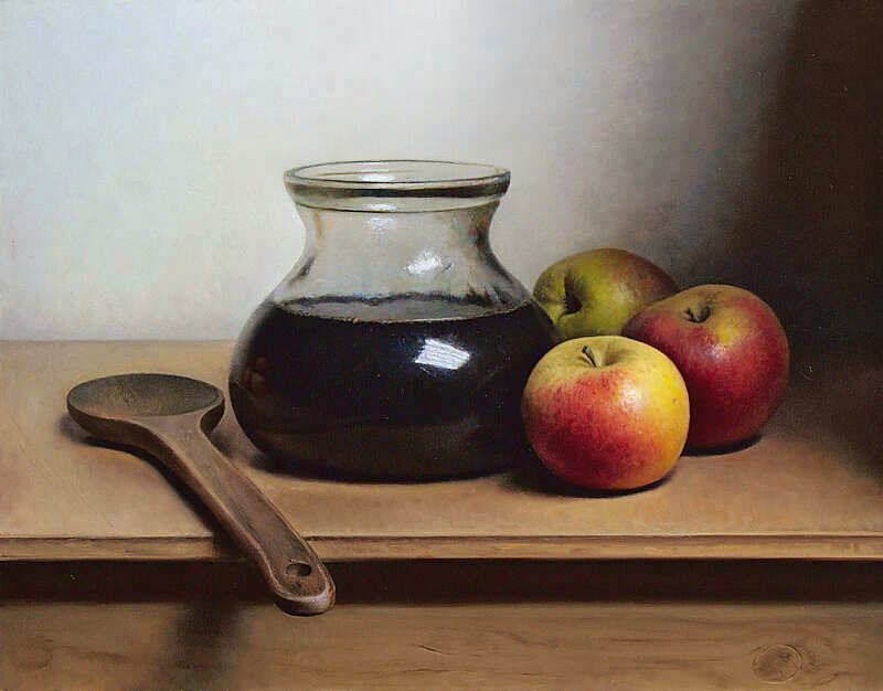 Painting: Still life with dutch apple sirup
