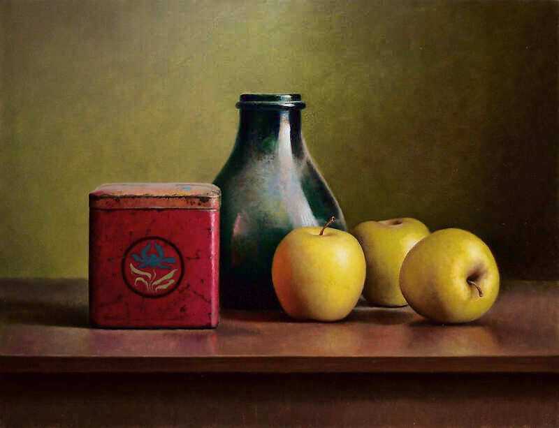 Painting: Apple still life