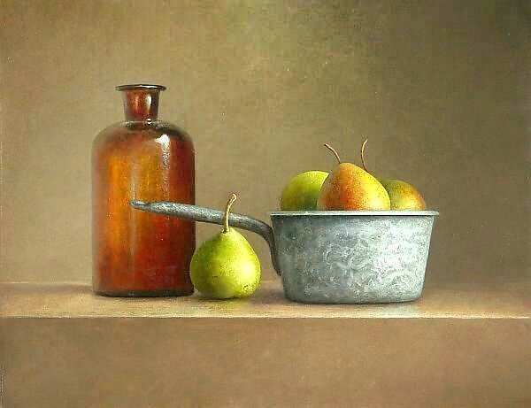 Painting: Still life with blue pot