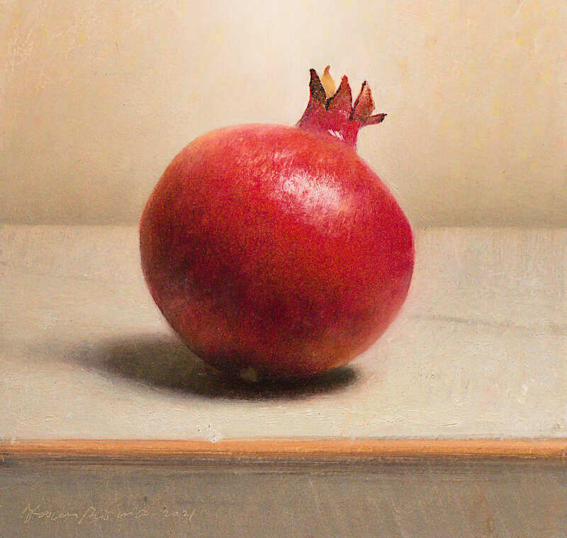 Painting: Still life with pomegranate