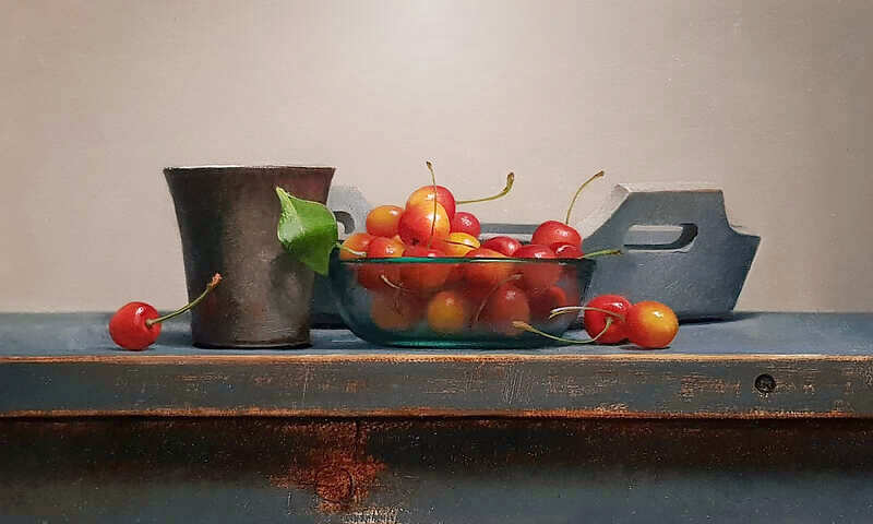 Painting: Cherry still life
