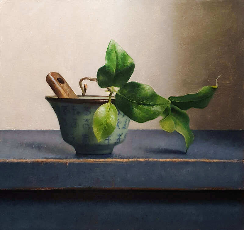 Painting: Still life with chinese bowl