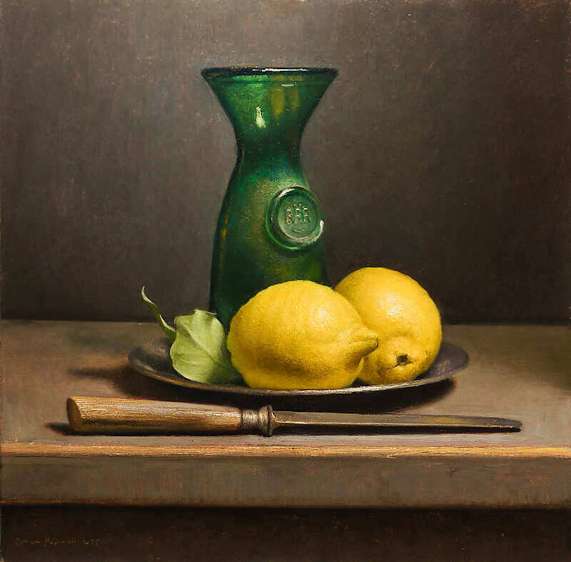 Painting: Still life with lemons