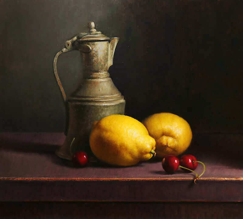 Painting: Still life with lemons