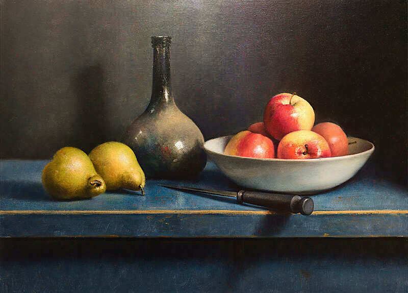 Painting: Still life with apples and pears