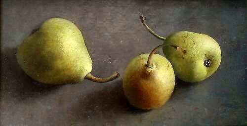 Painting: Still life with 3 pears