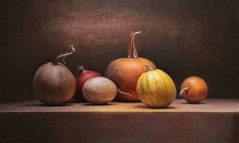 Painting: Pumpkin still life