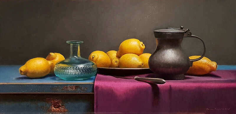 Painting: Lemon still life