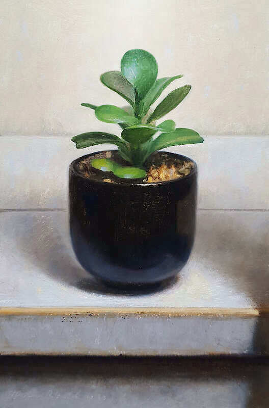 Painting: Still life with cactus