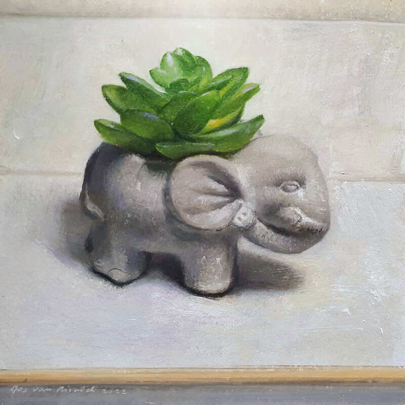Painting: Still life with elephant