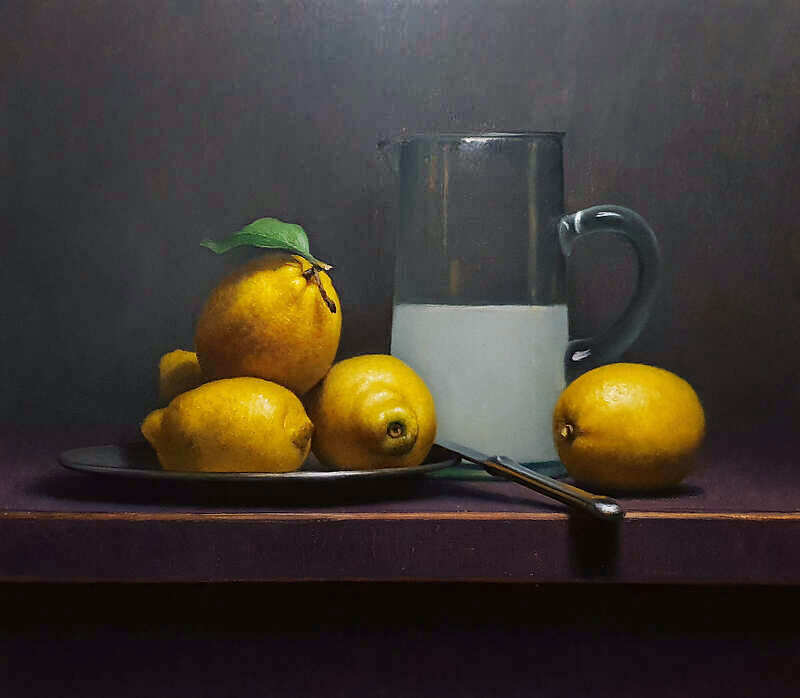 Painting: Still life with lemonade