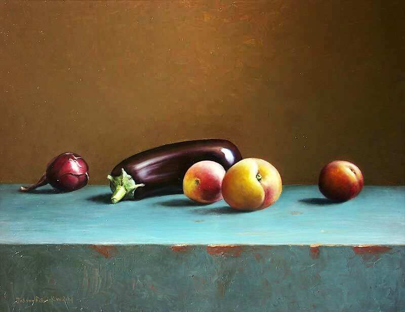Painting: Still life with aubergine