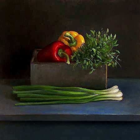 Painting: Still life with paprika