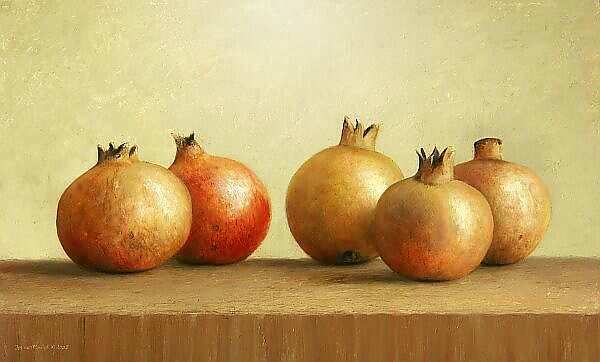 Painting: Still life with pomegrenate