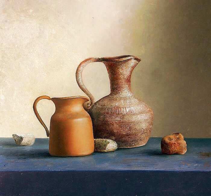 Painting: Still life with finds from the intratuinoicum