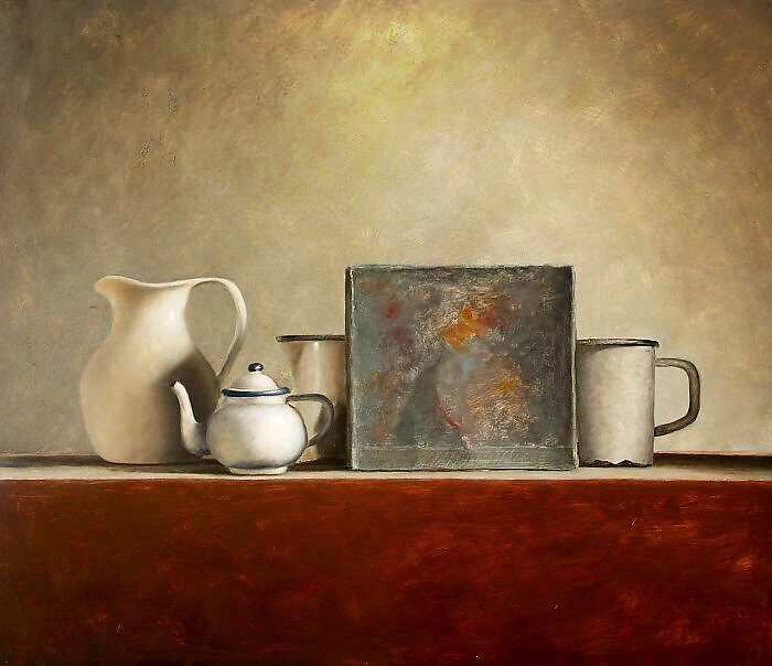 Painting: Still life with white jug