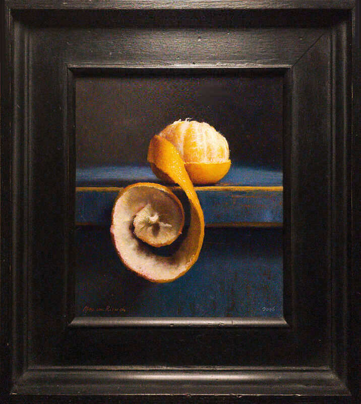 Painting: Still life with tangerine