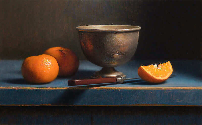 Painting: Still life tangerines