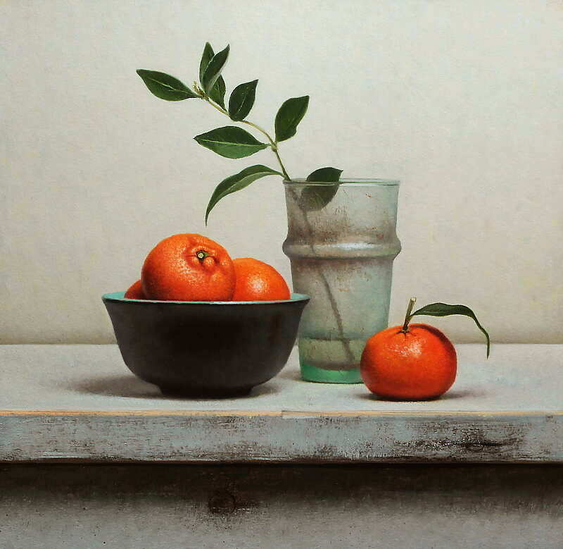 Painting: Still life with tangerines