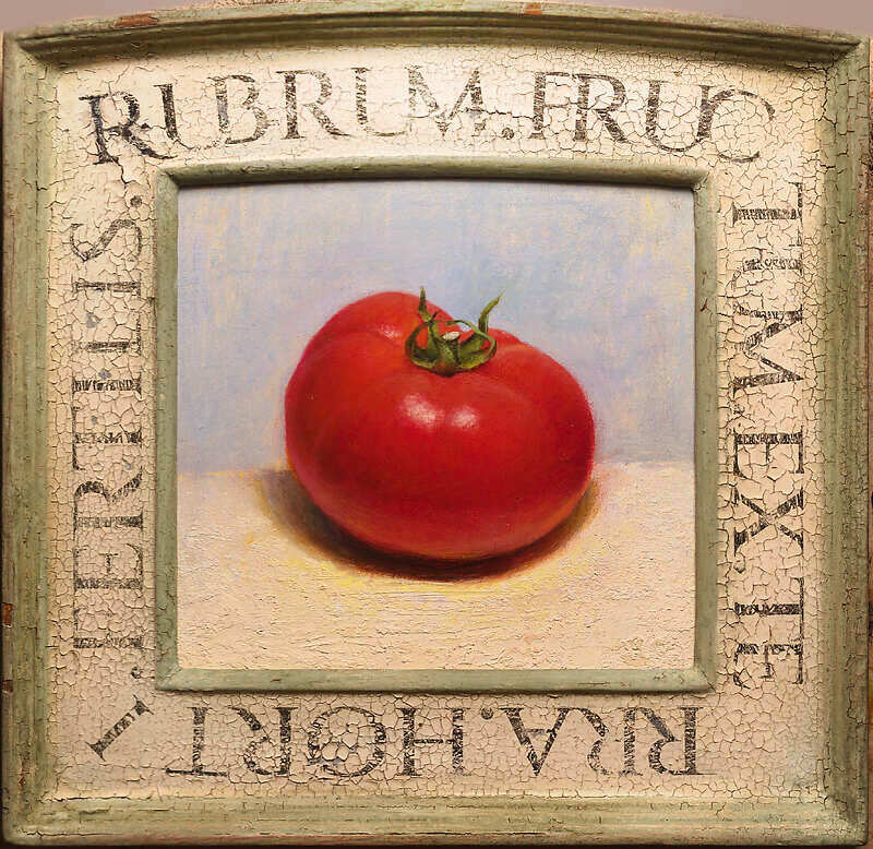 Painting: Still life with tomato