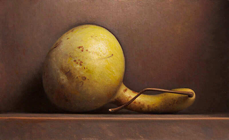 Painting: Still life with yellow gourd